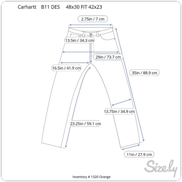 Carhartt Jeans Carhartt Mens Dungaree Fit B1des Fit 43x 23